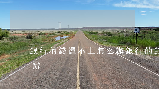 銀行的錢還不上怎么辦(銀行的錢還不上怎么辦)