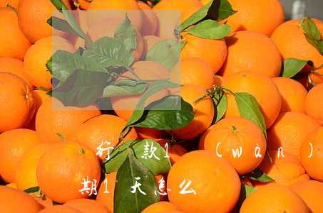 銀行貸款1萬(wàn)元逾期1天(貸款逾期1天怎么辦)