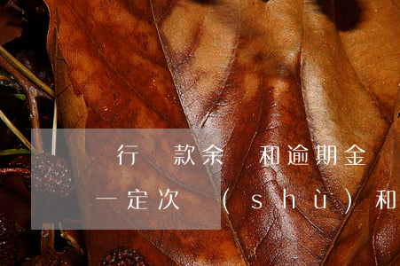 銀行貸款余額和逾期金額(逾期達(dá)到一定次數(shù)和金額銀行是不是就不給貸款了)