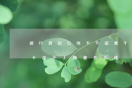 銀行貸款信用卡不還會干嘛(如果貸款和信用卡還不上將會怎么樣)