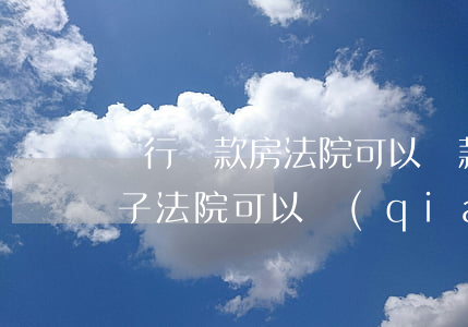 銀行貸款房法院可以貸款嗎(有銀行貸款的房子法院可以強(qiáng)制執(zhí)行嗎)