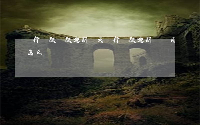 銀行貸款貸款逾期兩天(銀行貸款逾期兩個月怎么辦)