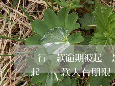 銀行貸款逾期被起訴是什么樣(逾期貸款銀行起訴貸款人有期限嗎)