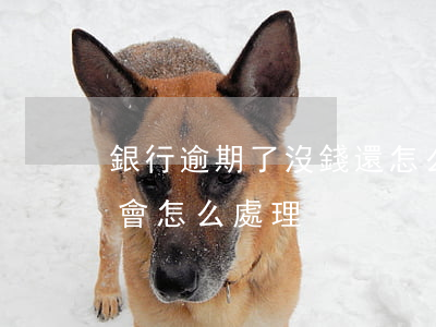 銀行逾期了沒錢還怎么辦-銀行卡逾期沒還會怎么處理