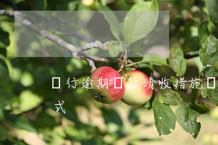 銀行逾期貸款清收措施(銀行貸款逾期催收方式)