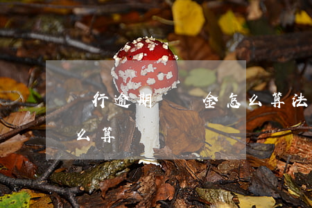銀行逾期違約金怎么算法（銀行逾期違約金怎么算）