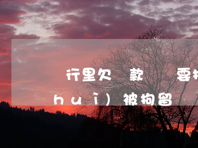 銀行里欠貸款沒還要拘留么（欠銀行貸款會(huì)被拘留嗎）