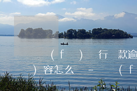鋪發(fā)銀行貸款逾期信息內(nèi)容怎么寫-鋪發(fā)銀行貸款逾期信息內(nèi)容怎么寫的