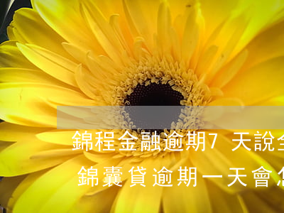 錦程金融逾期7天說全額結清(錦程消費金融錦囊貸逾期一天會怎樣)