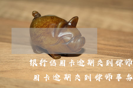 银行信用卡逾期交到律师事务所了-银行信用卡逾期交到律师事务所了还有用吗