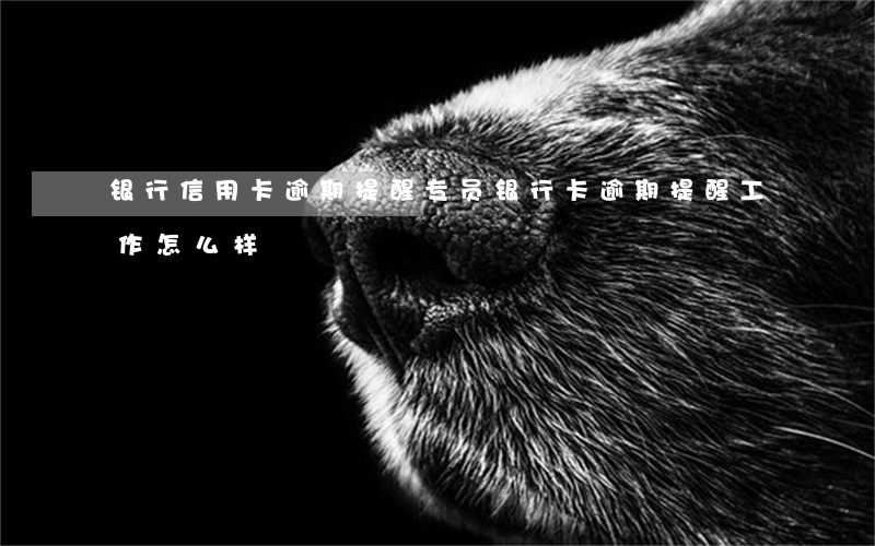 银行信用卡逾期提醒专员(银行卡逾期提醒工作怎么样)