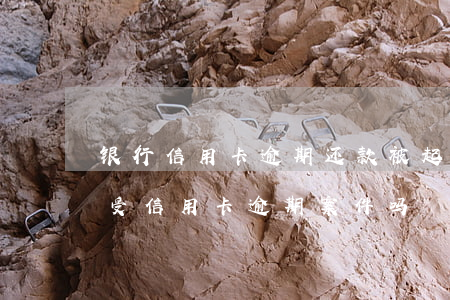 银行信用卡逾期还款被起诉-法院现在还接受信用卡逾期案件吗