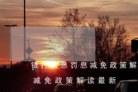 银行利息罚息减免政策解读-银行利息罚息减免政策解读最新