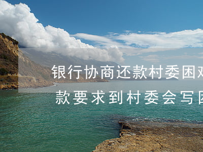 银行协商还款村委困难证明怎么写-协商还款要求到村委会写困难证明