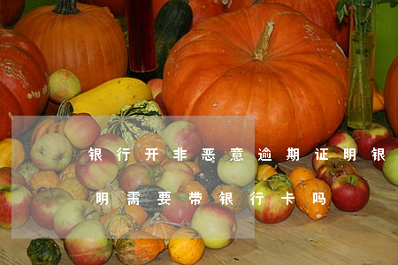 银行开非恶意逾期证明(银行开非恶意逾期证明需要带银行卡吗)