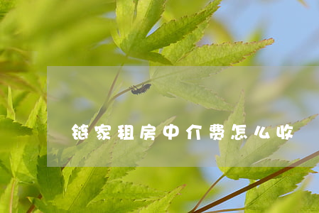 链家租房中介费怎么收