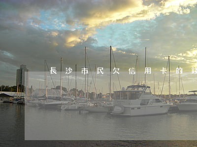 長沙市民欠信用卡的錢不還