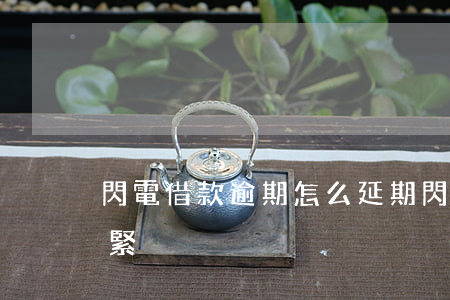 閃電借款逾期怎么延期(閃電逾期一天要不要緊)