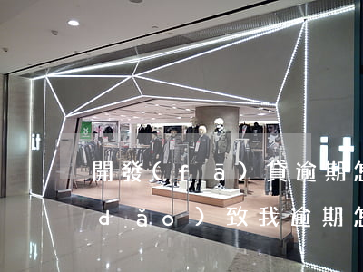 開發(fā)貸逾期怎么吧 因貸款平臺導(dǎo)致我逾期怎么辦