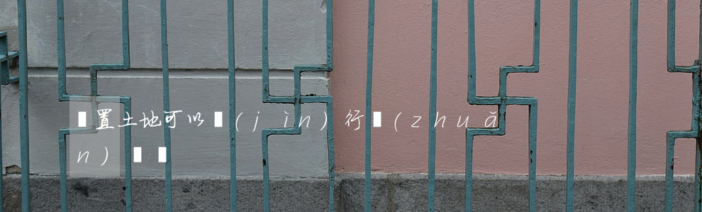 閑置土地可以進(jìn)行轉(zhuǎn)讓嗎