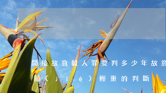 間接故意殺人罪要判多少年（故意殺人罪中情節(jié)輕重的判斷）