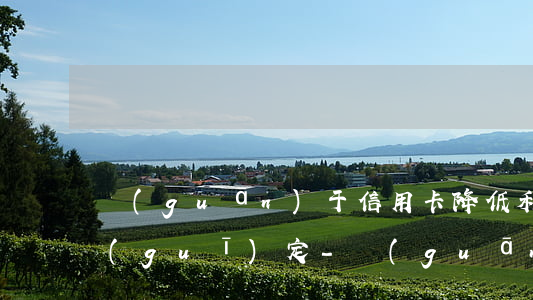 關(guān)于信用卡降低利息的法律規(guī)定-關(guān)于信用卡降低利息的法律規(guī)定有哪些