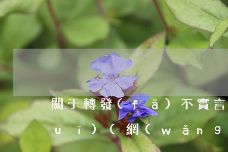 關于轉發(fā)不實言論的法律法規(guī)(網(wǎng)上散布不實言論怎么處理)