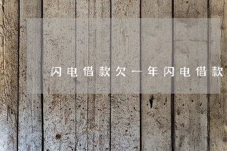 闪电借款欠一年(闪电借款两年多没还了)