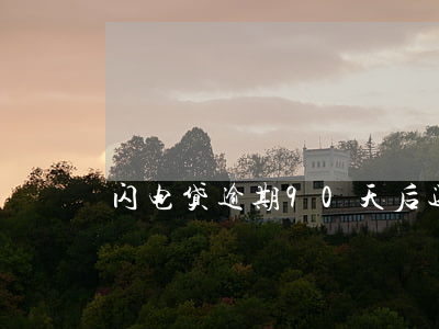 闪电贷逾期90天后还完(闪电贷逾期三天)