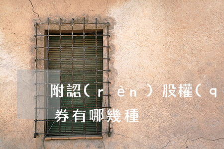 附認(rèn)股權(quán)證公司債券有哪幾種