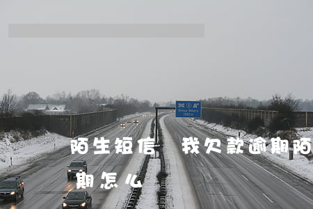 陌生短信說我欠款逾期(陌生短信說我欠款逾期怎么辦)