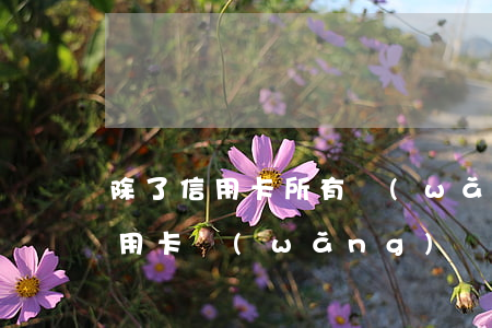 除了信用卡所有網(wǎng)貸都逾期(信用卡,網(wǎng)貸逾期)