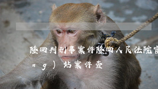 隆回判刑事案件(隆回人民法院官方網(wǎng)站案件查詢)