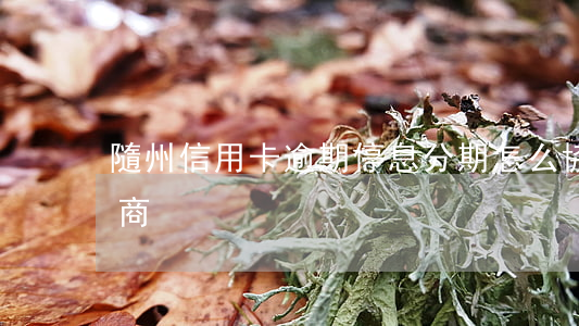 隨州信用卡逾期停息分期怎么協(xié)商