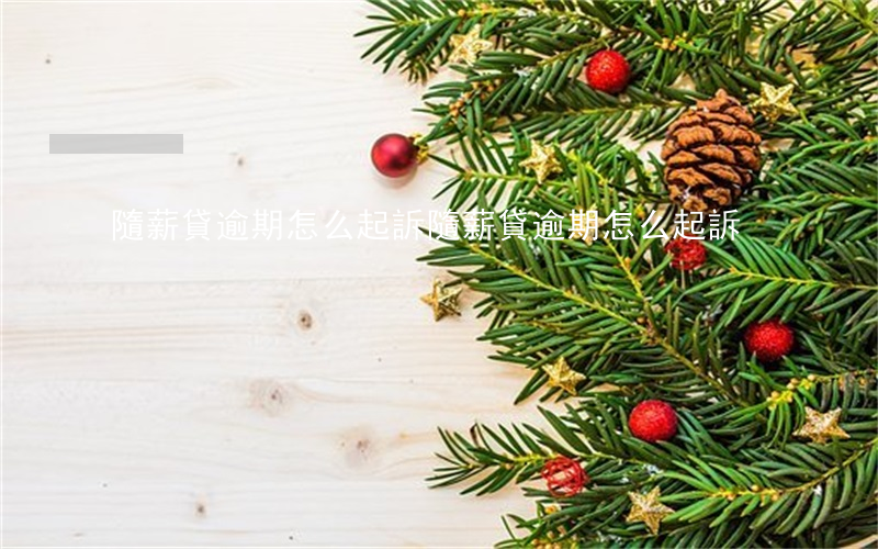 隨薪貸逾期怎么起訴(隨薪貸逾期怎么起訴)