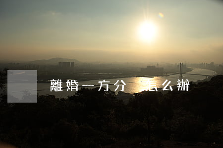 離婚一方分戶怎么辦