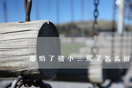 離婚了被小三罵了怎么辦