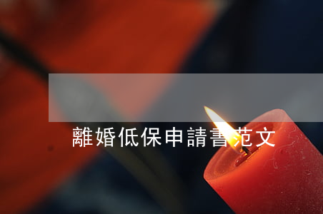 離婚低保申請書范文