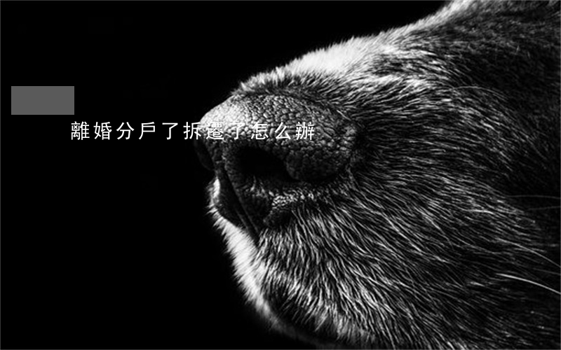 離婚分戶了拆遷了怎么辦