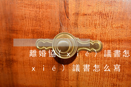 離婚協(xié)議書怎么寫模板(離婚協(xié)議書怎么寫)