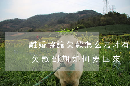 離婚協議欠款怎么寫才有效(離婚協議上寫的欠款到期如何要回來)