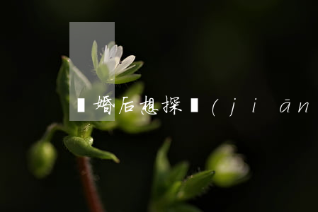 離婚后想探監(jiān)怎么辦