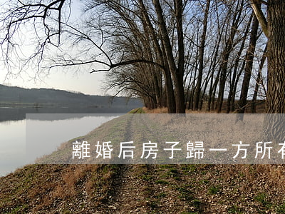 離婚后房子歸一方所有