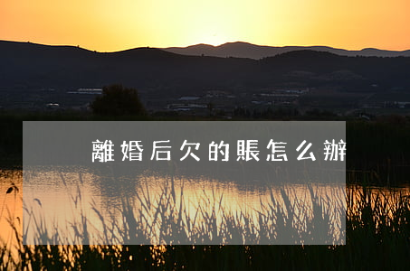 離婚后欠的賬怎么辦