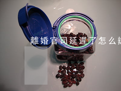 離婚官司延遲了怎么辦