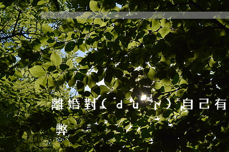 離婚對(duì)自己有什么利弊(離婚的利弊)