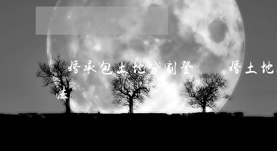 離婚承包土地分割登記(離婚土地3種分割方法)