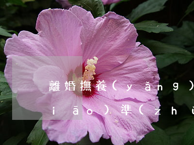 離婚撫養(yǎng)費(fèi)標(biāo)準(zhǔn)的法律依據(jù)