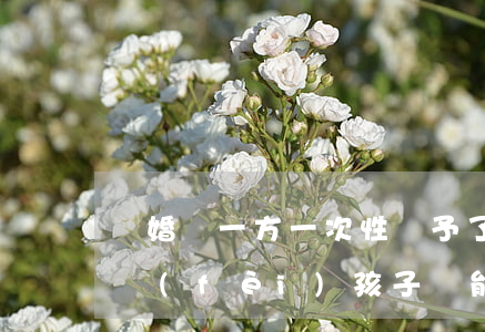 離婚時一方一次性給予了撫養(yǎng)費(fèi),孩子還能再要求給撫育費(fèi)嗎
