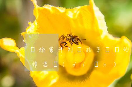 離婚案件判斷“孩子歸誰”的10個(gè)法律要點(diǎn)
